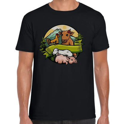 Farm Animals Circle T-Shirt - Tshirtpark.com