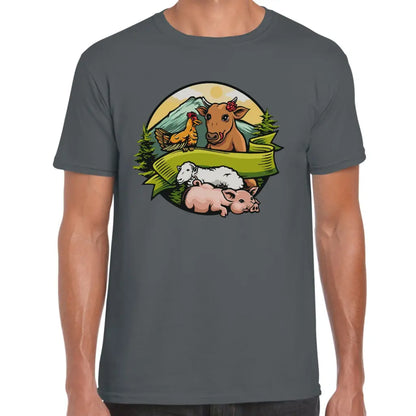 Farm Animals Circle T-Shirt - Tshirtpark.com