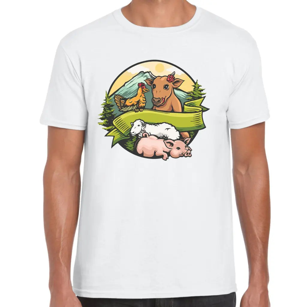 Farm Animals Circle T-Shirt - Tshirtpark.com