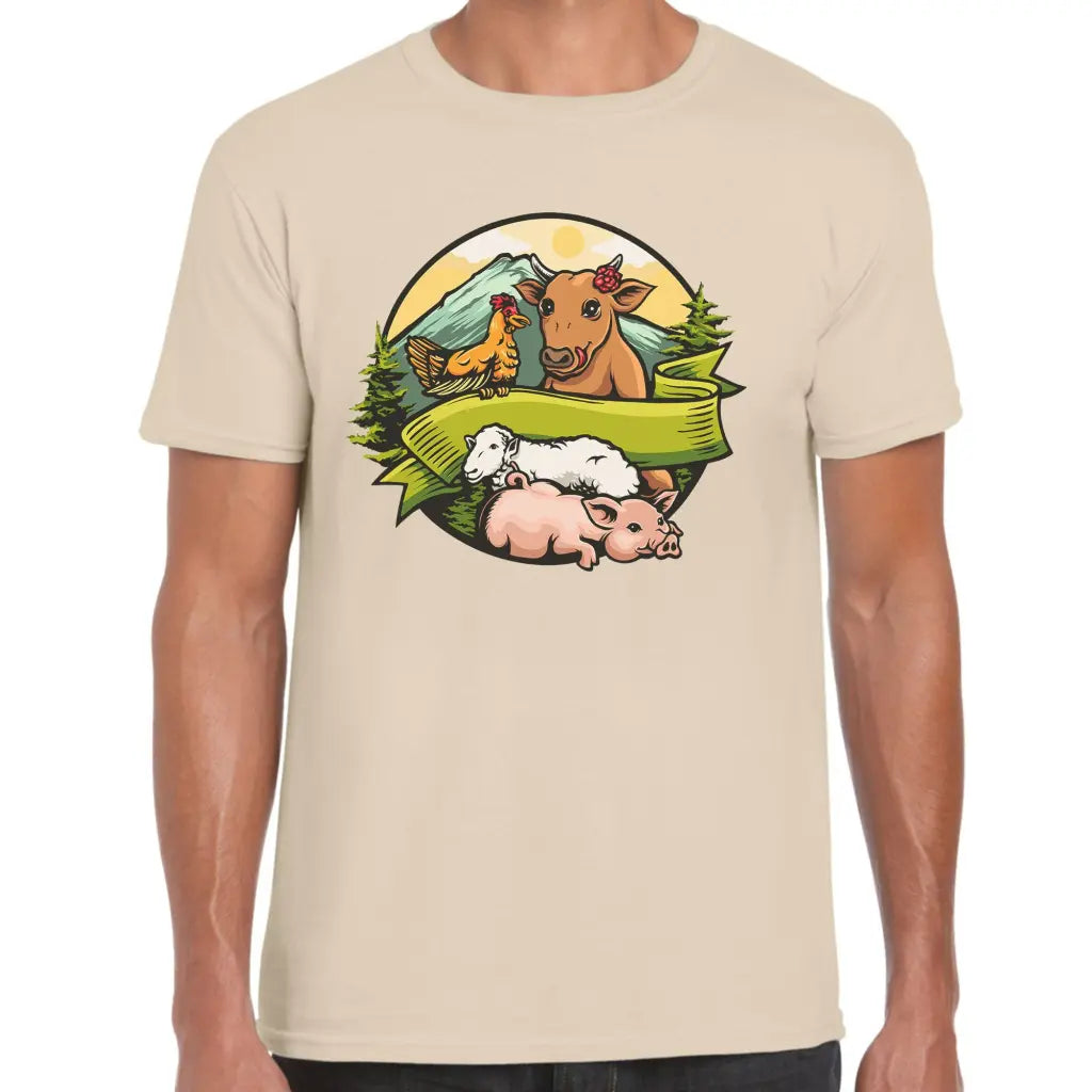 Farm Animals Circle T-Shirt - Tshirtpark.com