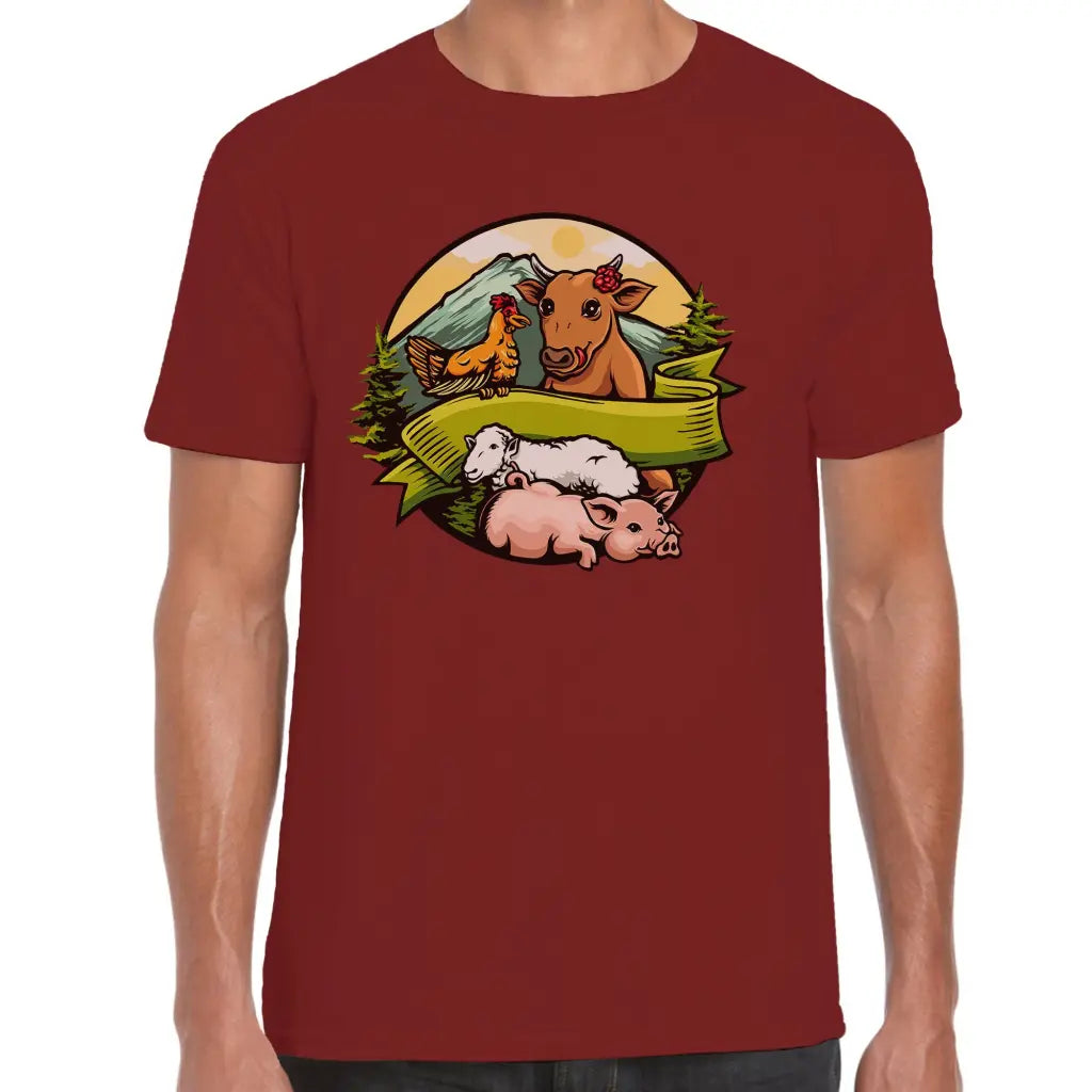 Farm Animals Circle T-Shirt - Tshirtpark.com