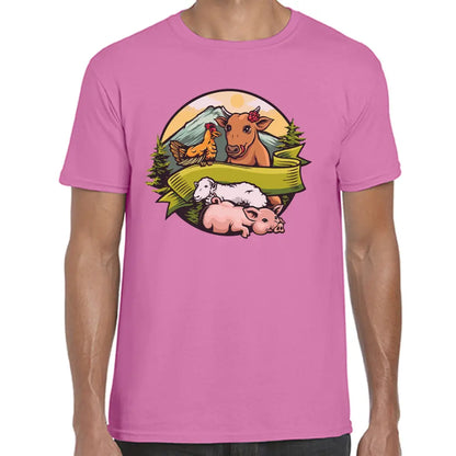 Farm Animals Circle T-Shirt - Tshirtpark.com