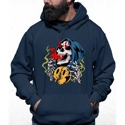 Fire Eating Skull Colour Hoodie - Tshirtpark.com