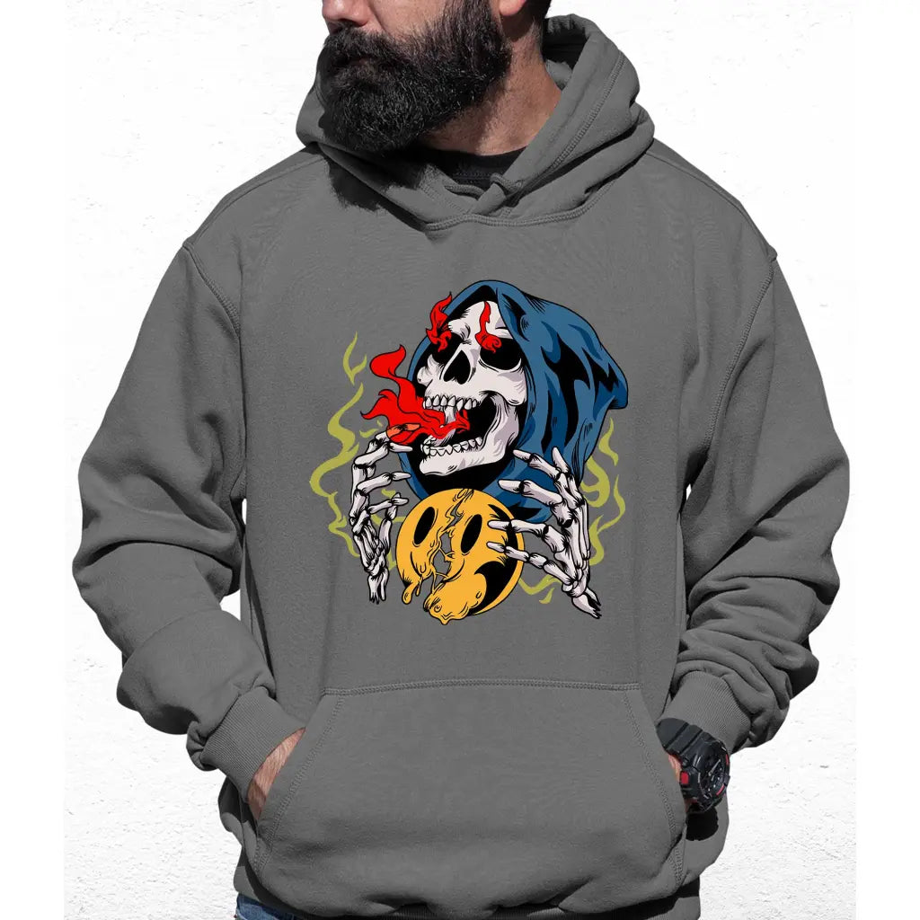 Fire Eating Skull Colour Hoodie - Tshirtpark.com