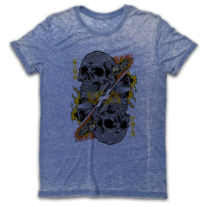 Fire Skull Vintage Burn-Out T-shirt - Tshirtpark.com