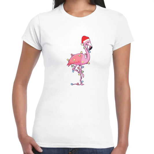 Flamingo Christmas Lights Ladies T-shirt - Tshirtpark.com