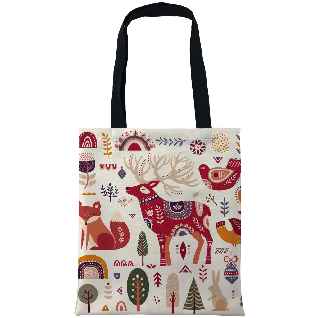 Floral Christmas Deer Bags - Tshirtpark.com