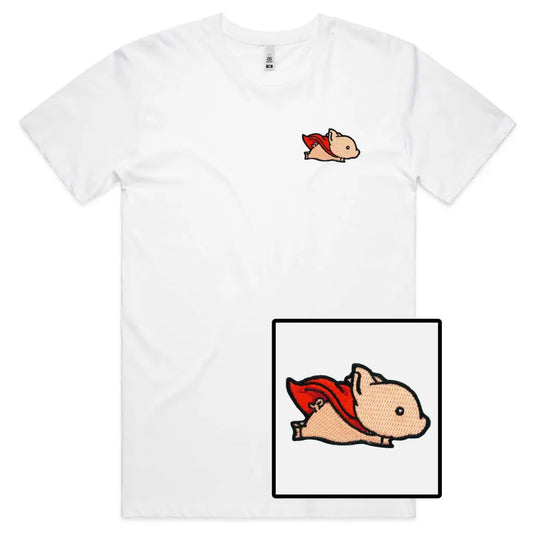 Flying Pig Embroidered T-Shirt - Tshirtpark.com