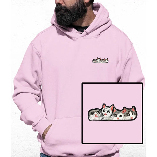 Four Cats Embroidered Colour Hoodie - Tshirtpark.com