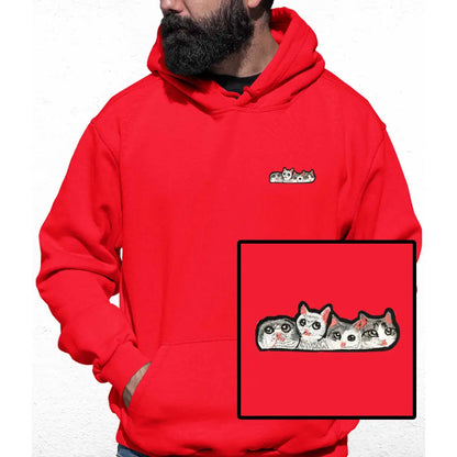 Four Cats Embroidered Colour Hoodie - Tshirtpark.com