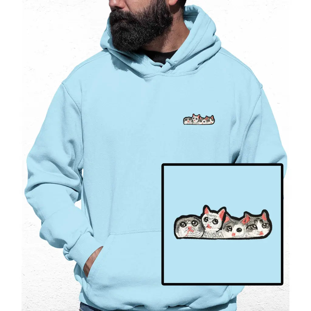 Four Cats Embroidered Colour Hoodie - Tshirtpark.com