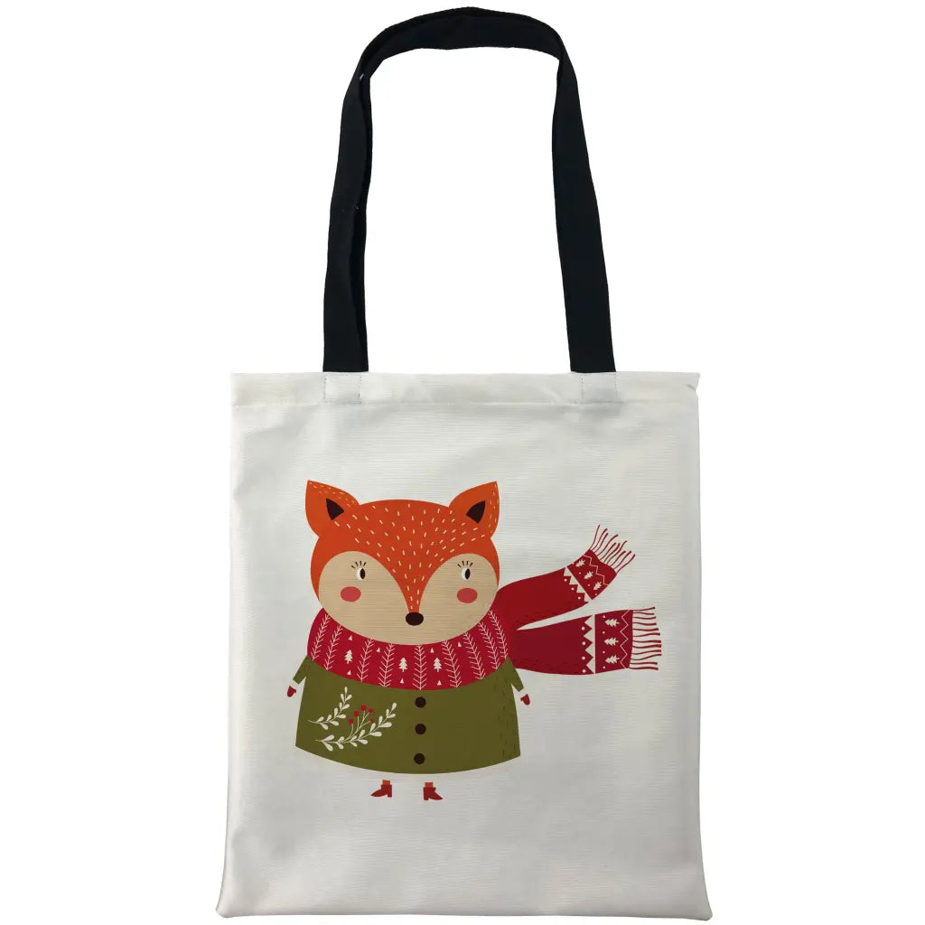 Fox With Christmas Scarf Bags - Tshirtpark.com