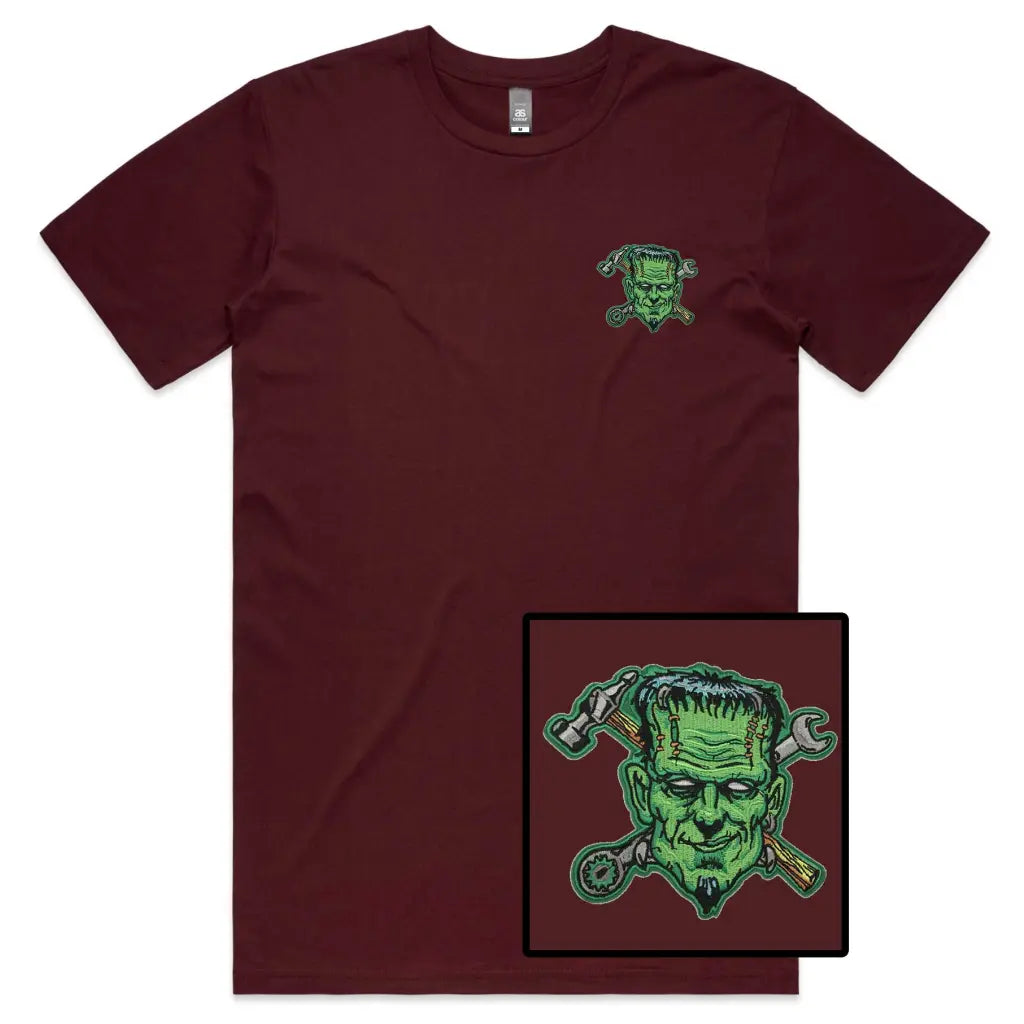 Frankenstein Embroidered T-Shirt - Tshirtpark.com