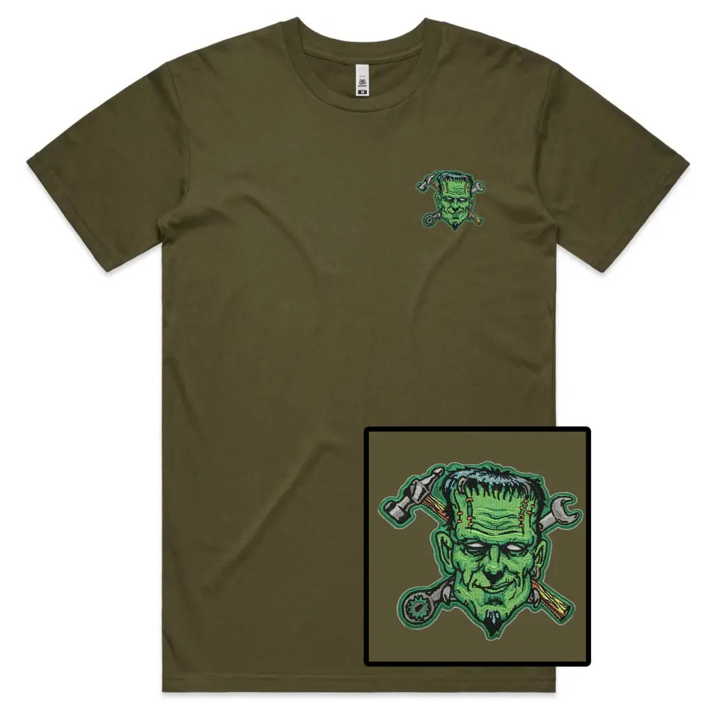 Frankenstein Embroidered T-Shirt - Tshirtpark.com