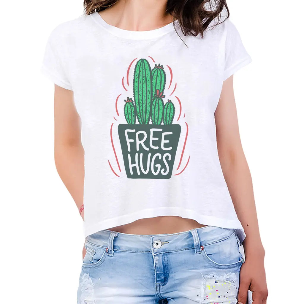 Free Hugs Womens Crop Tee - Tshirtpark.com