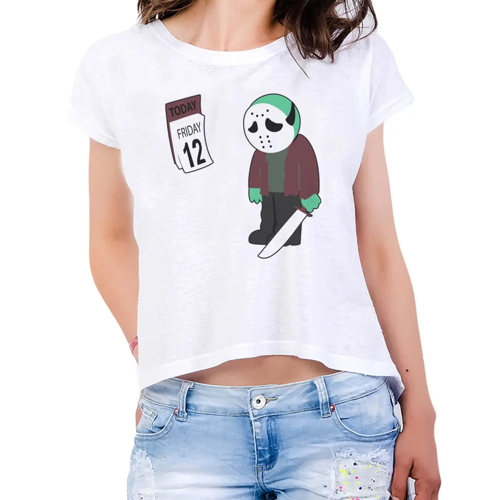 Friday 12Th Womens Crop Tee - Tshirtpark.com