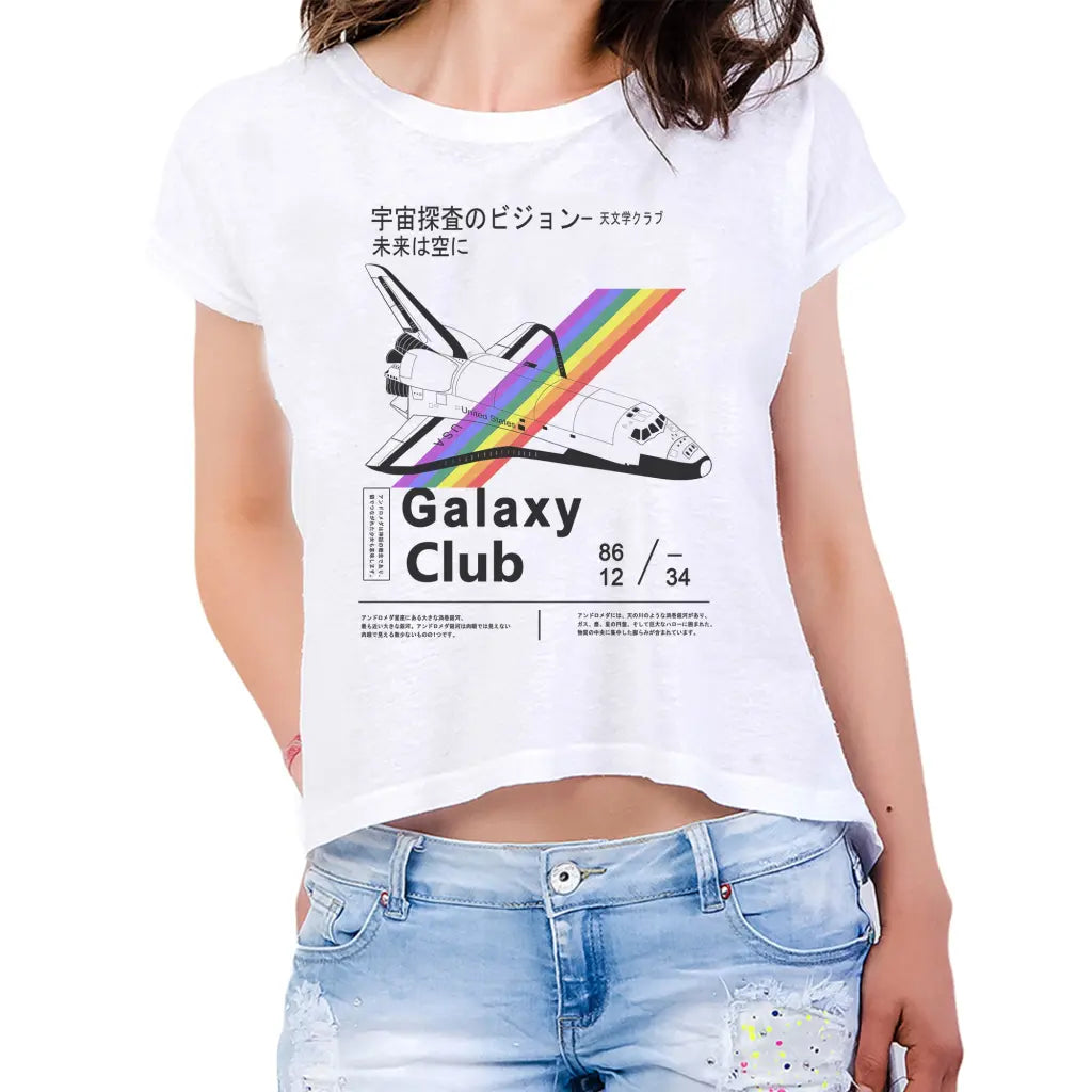 Galaxy Club Womens Crop Tee - Tshirtpark.com
