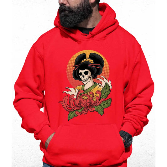 Geisha Skull Colour Hoodie - Tshirtpark.com