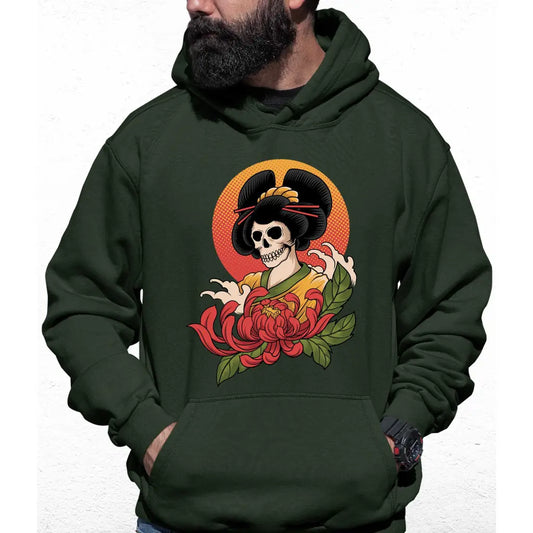 Geisha Skull Colour Hoodie - Tshirtpark.com