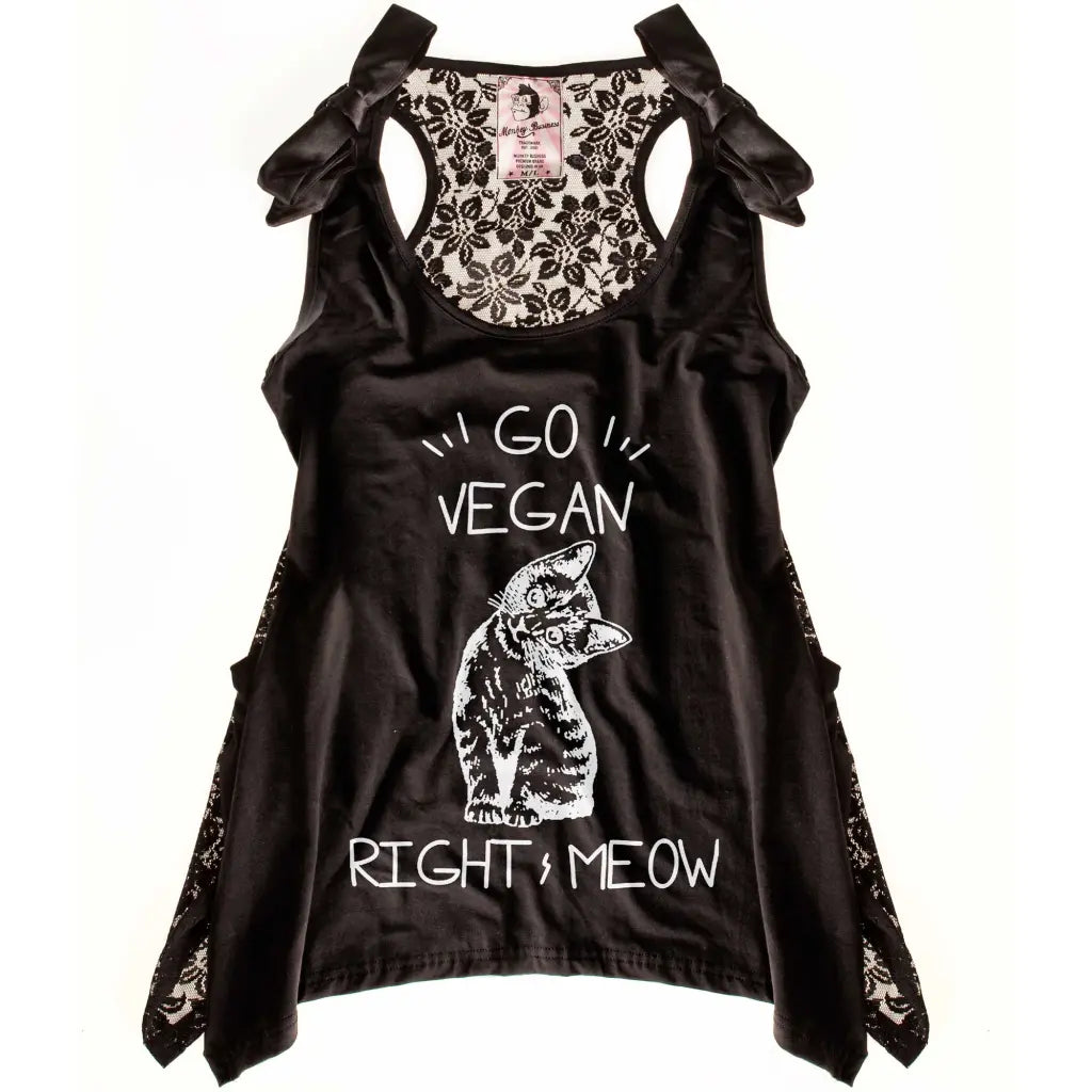 Go Vegan LACE TOP - Tshirtpark.com