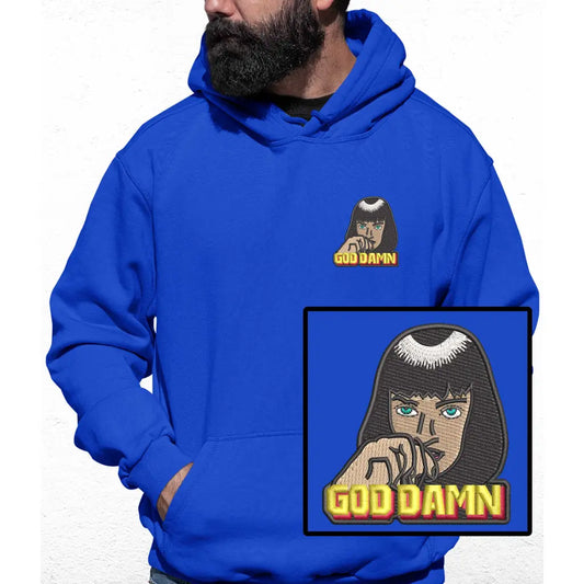 God Damn Embroidered Colour Hoodie - Tshirtpark.com