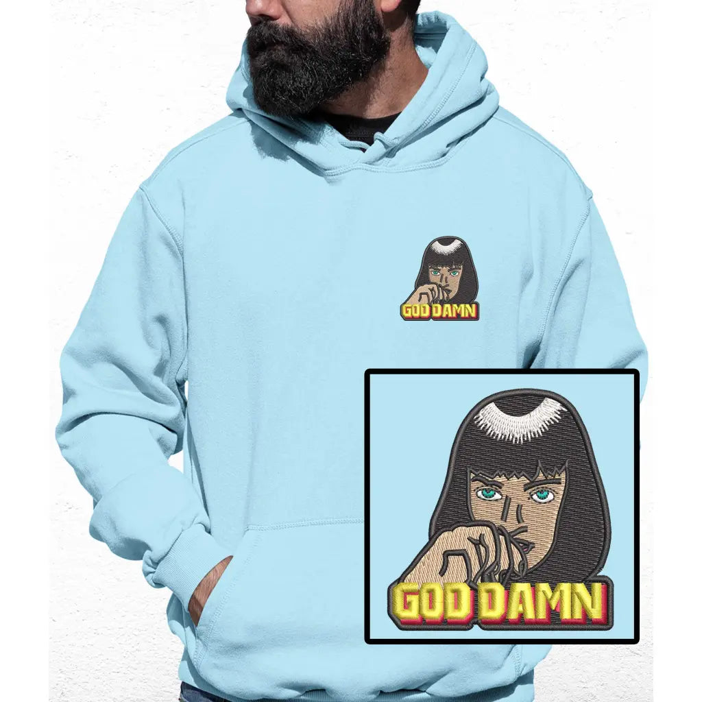 God Damn Embroidered Colour Hoodie - Tshirtpark.com