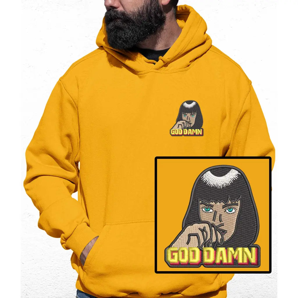 God Damn Embroidered Colour Hoodie - Tshirtpark.com