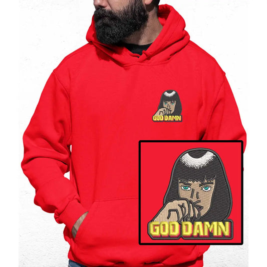 God Damn Embroidered Colour Hoodie - Tshirtpark.com