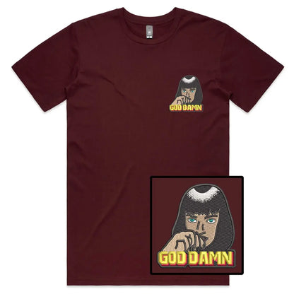 God Damn Embroidered T-Shirt - Tshirtpark.com