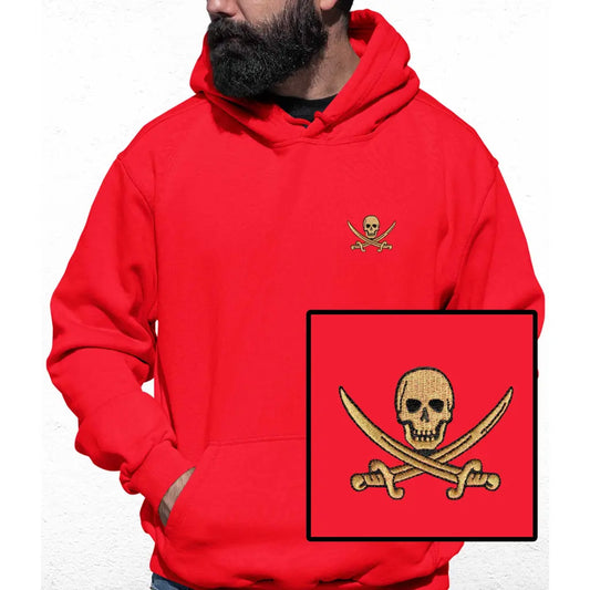 Gold Skull Embroidered Colour Hoodie - Tshirtpark.com