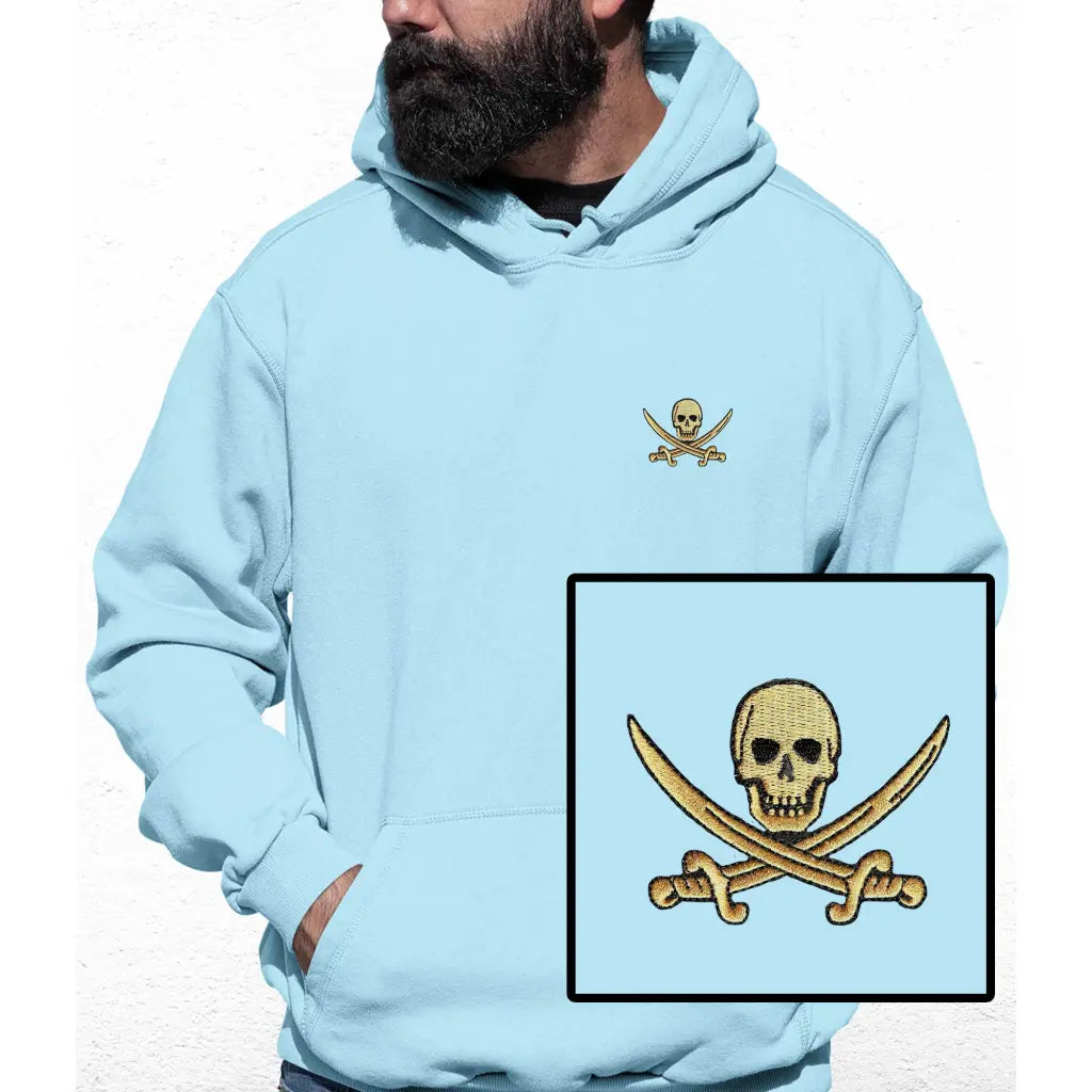 Gold Skull Embroidered Colour Hoodie - Tshirtpark.com