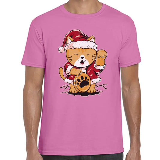 Good Luck Cat Santa T-Shirt - Tshirtpark.com