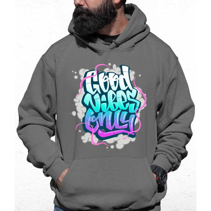 Good Vibes Only Bubbles Slogan Colour Hoodie