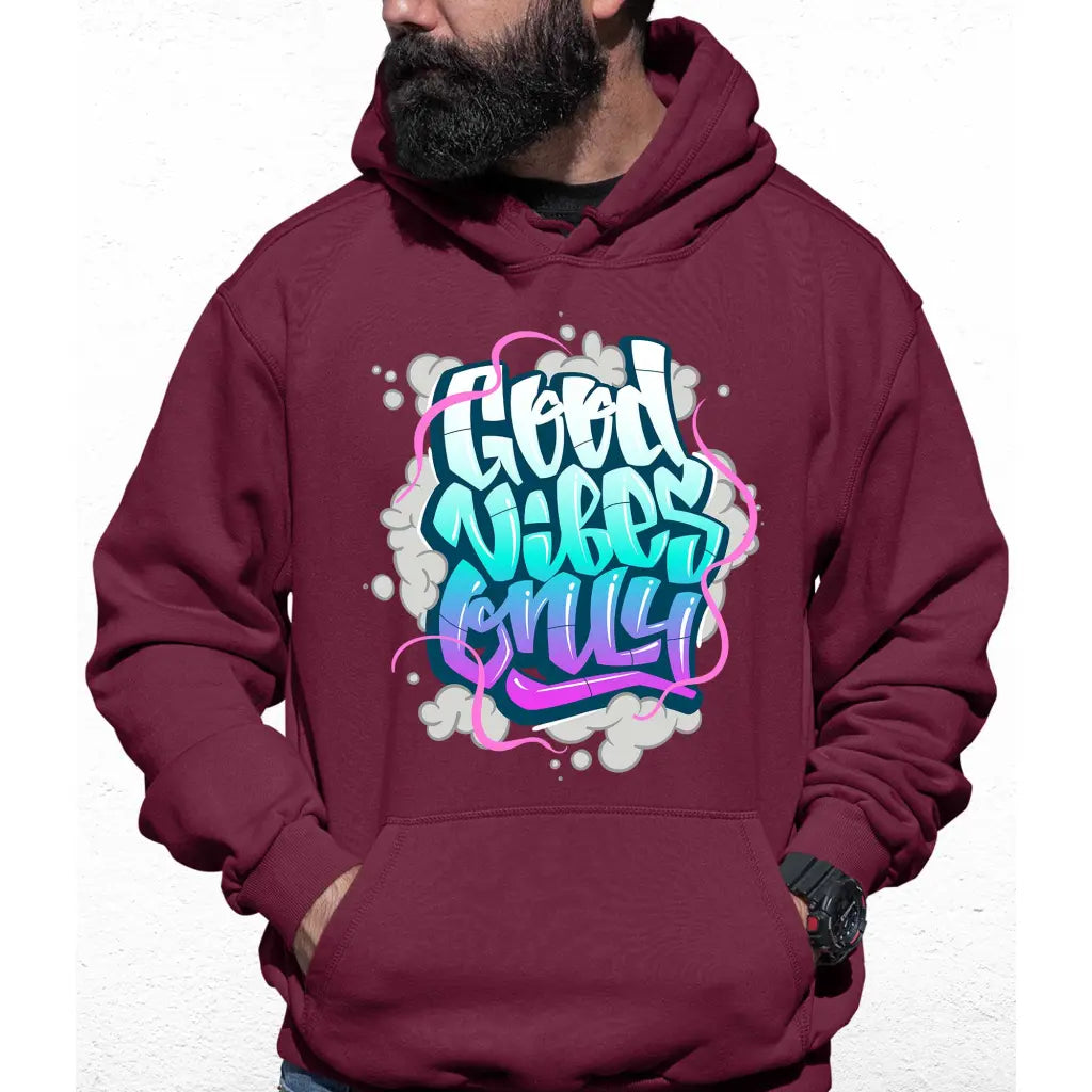 Good Vibes Only Bubbles Slogan Colour Hoodie