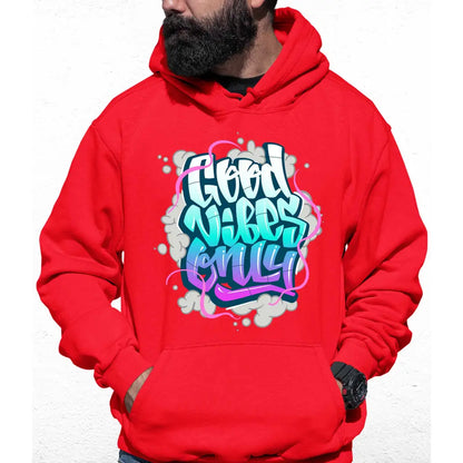 Good Vibes Only Bubbles Slogan Colour Hoodie