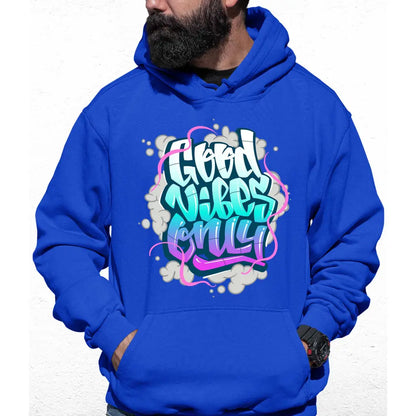 Good Vibes Only Bubbles Slogan Colour Hoodie