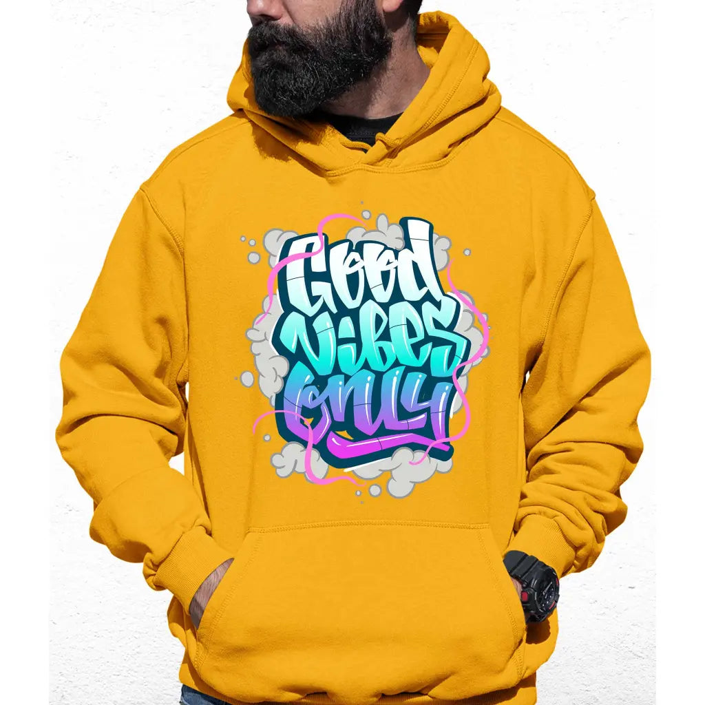 Good Vibes Only Bubbles Slogan Colour Hoodie