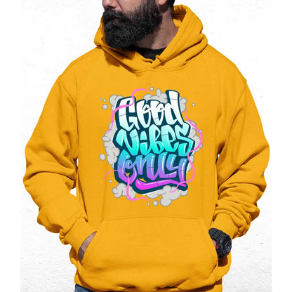 Good Vibes Only Bubbles Slogan Colour Hoodie