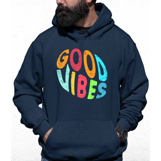 Good Vibes Slogan Colour Hoodie - Tshirtpark.com