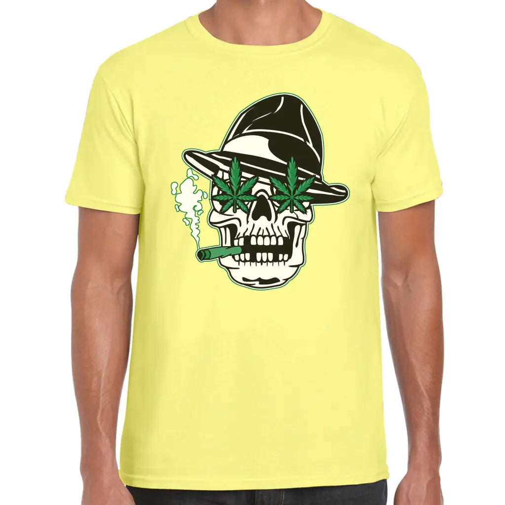 Green Leaf Gangster Skull T-Shirt - Tshirtpark.com