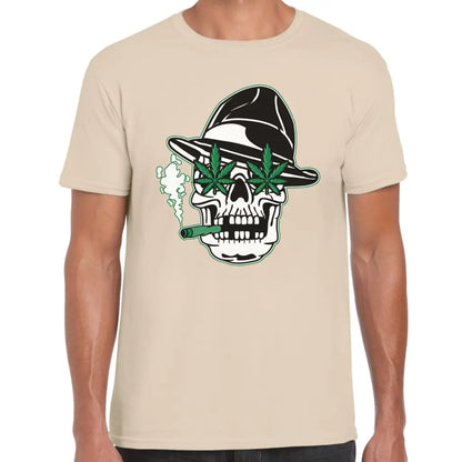 Green Leaf Gangster Skull T-Shirt - Tshirtpark.com