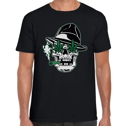 Green Leaf Gangster Skull T-Shirt - Tshirtpark.com
