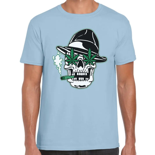 Green Leaf Gangster Skull T-Shirt - Tshirtpark.com