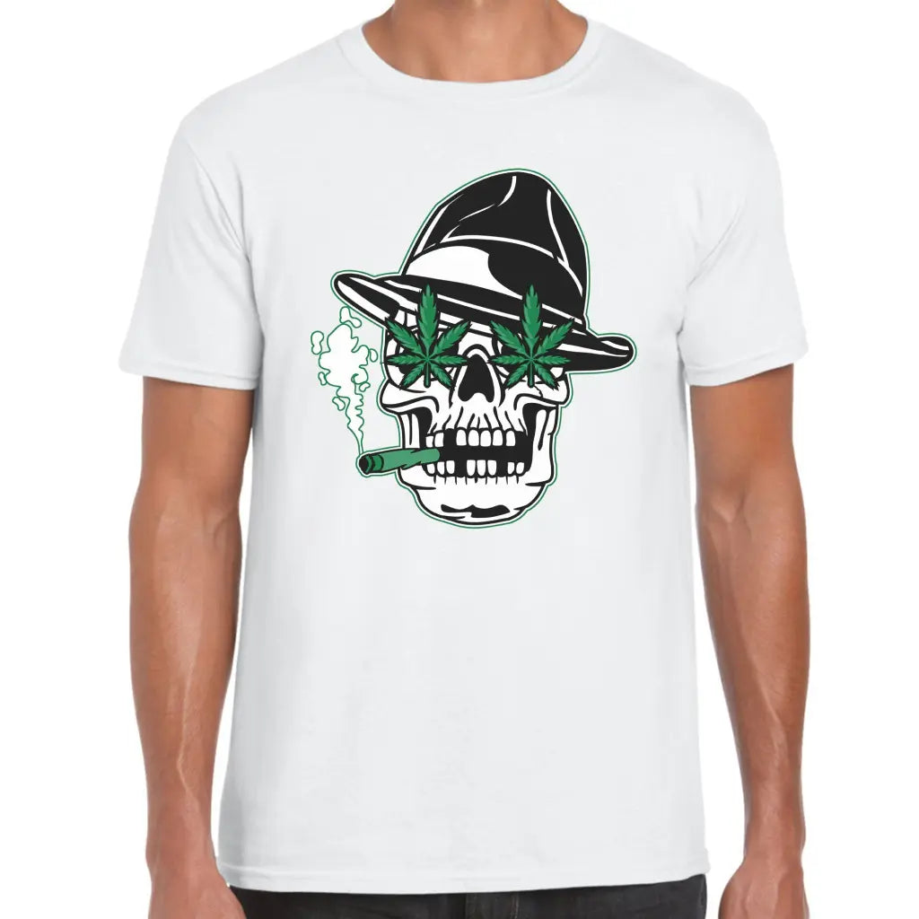 Green Leaf Gangster Skull T-Shirt - Tshirtpark.com