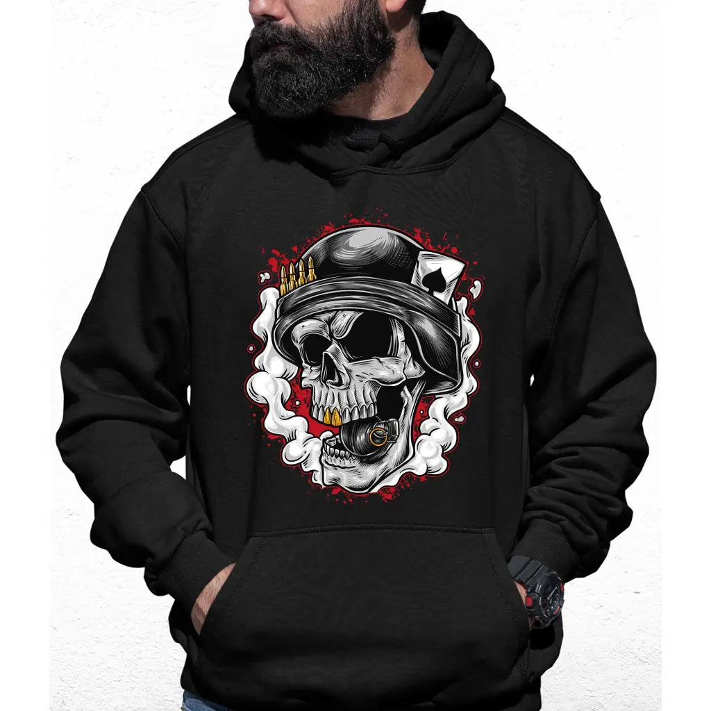 Grenade Eating Skull Colour Hoodie - Tshirtpark.com