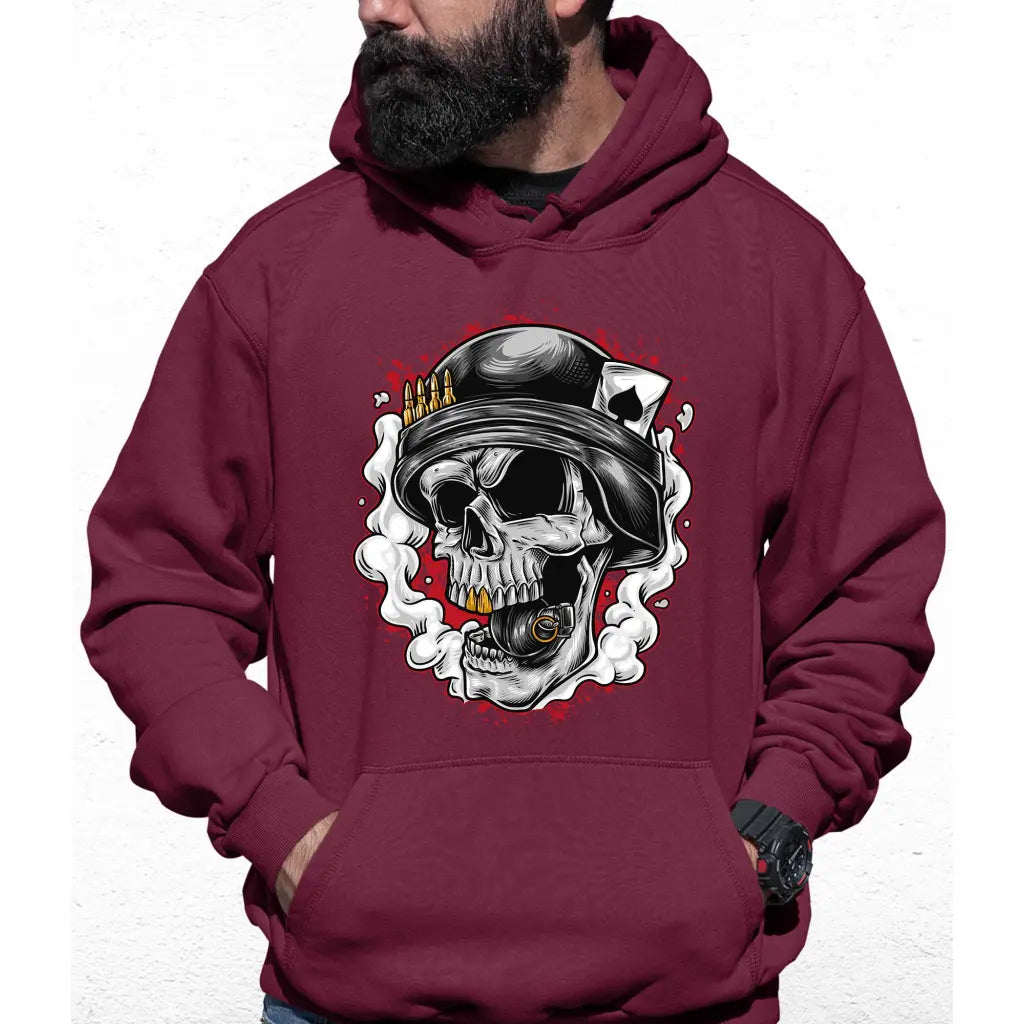 Grenade Eating Skull Colour Hoodie - Tshirtpark.com