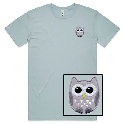 Grey Owl Embroidered T-Shirt - Tshirtpark.com
