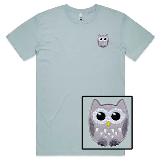 Grey Owl Embroidered T-Shirt - Tshirtpark.com