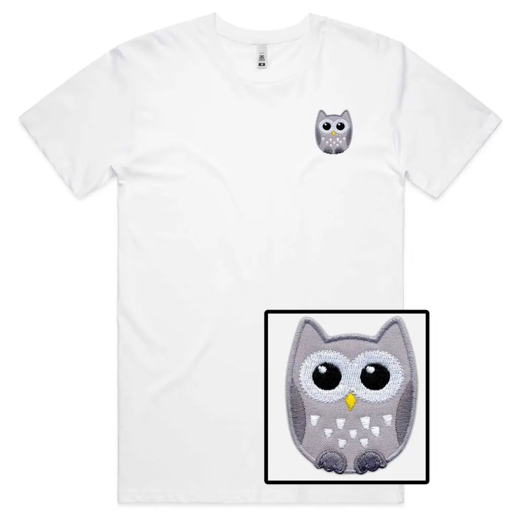 Grey Owl Embroidered T-Shirt - Tshirtpark.com