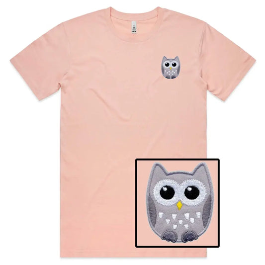 Grey Owl Embroidered T-Shirt - Tshirtpark.com